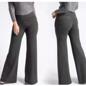 BETABRAND charcoal gray wide leg Two Pocket Pull On Small Long Tall 34” Inseam